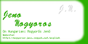 jeno mogyoros business card